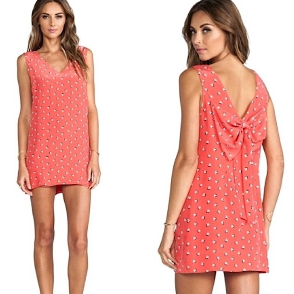 Anthropologie Yumi Kim Silk Heart Print Mini Dress - Picture 3 of 16